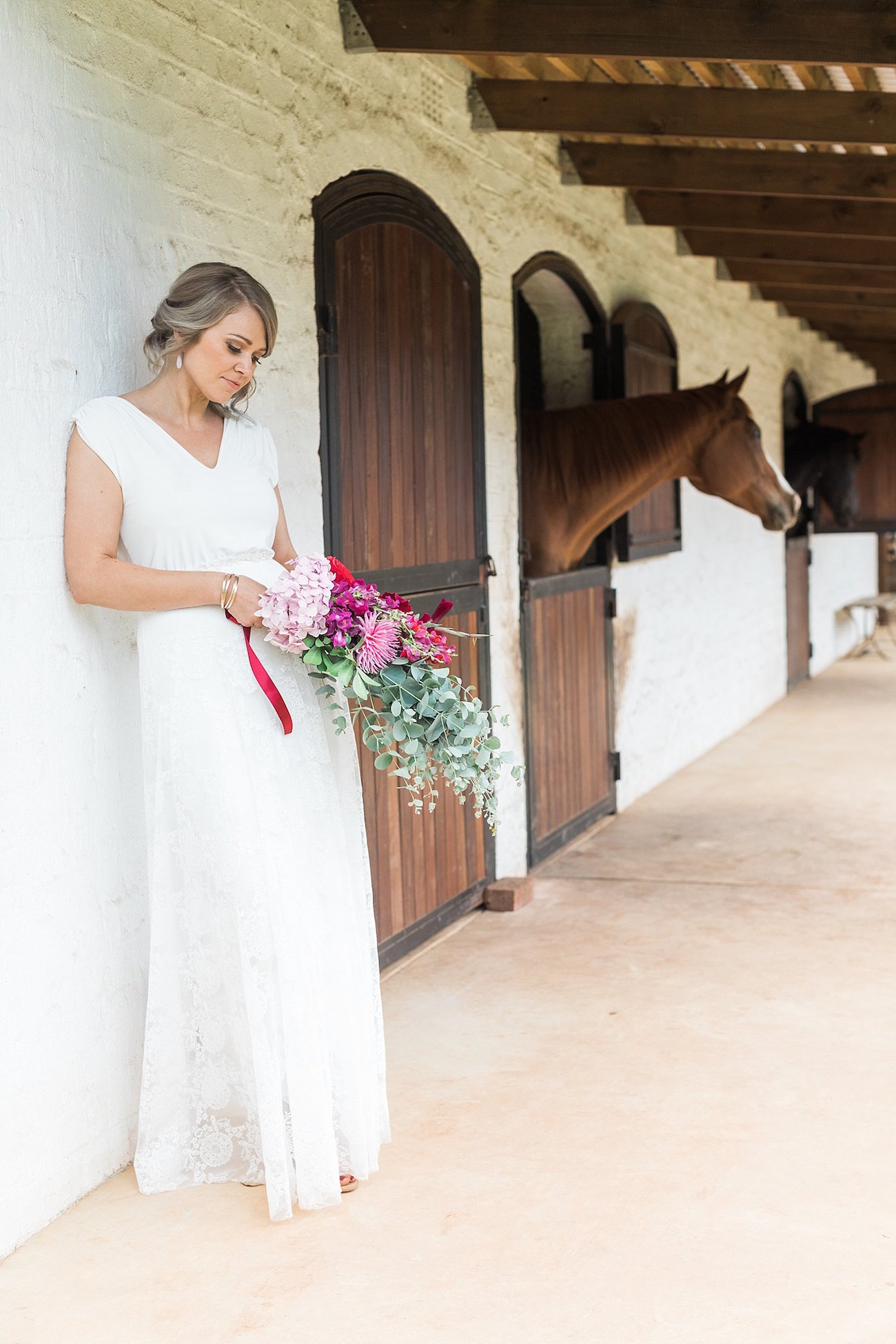 Bride at Stables | Image: Alicia Landman