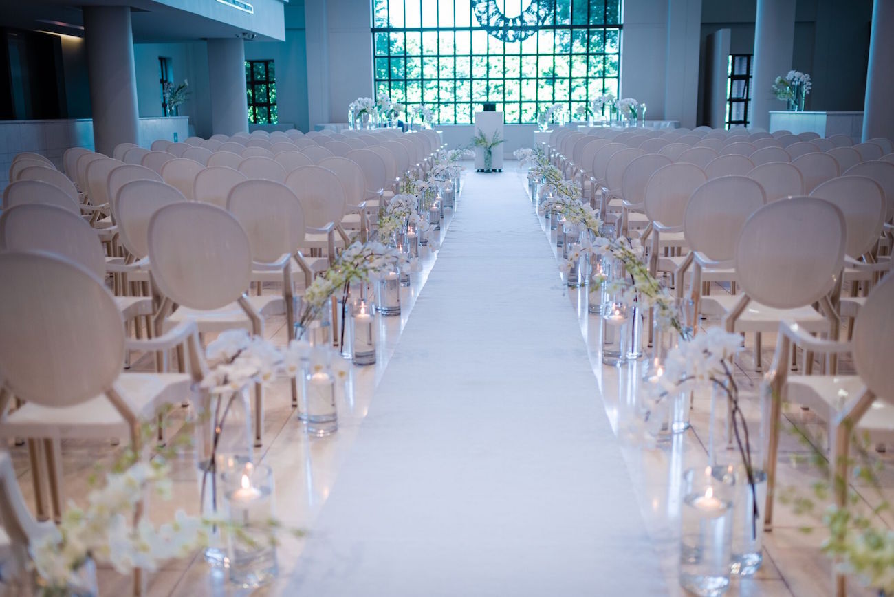 White Orchid Ceremony Decor | Image: Wynand van der Merwe