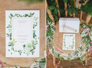 Greenery Wedding Invitation | Credit: Oh Happy Day & Roxanne Davison