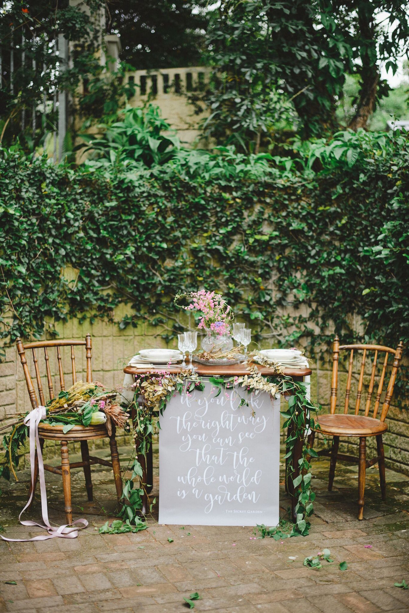 Secret Garden Wedding Table | Credit: Oh Happy Day & Roxanne Davison