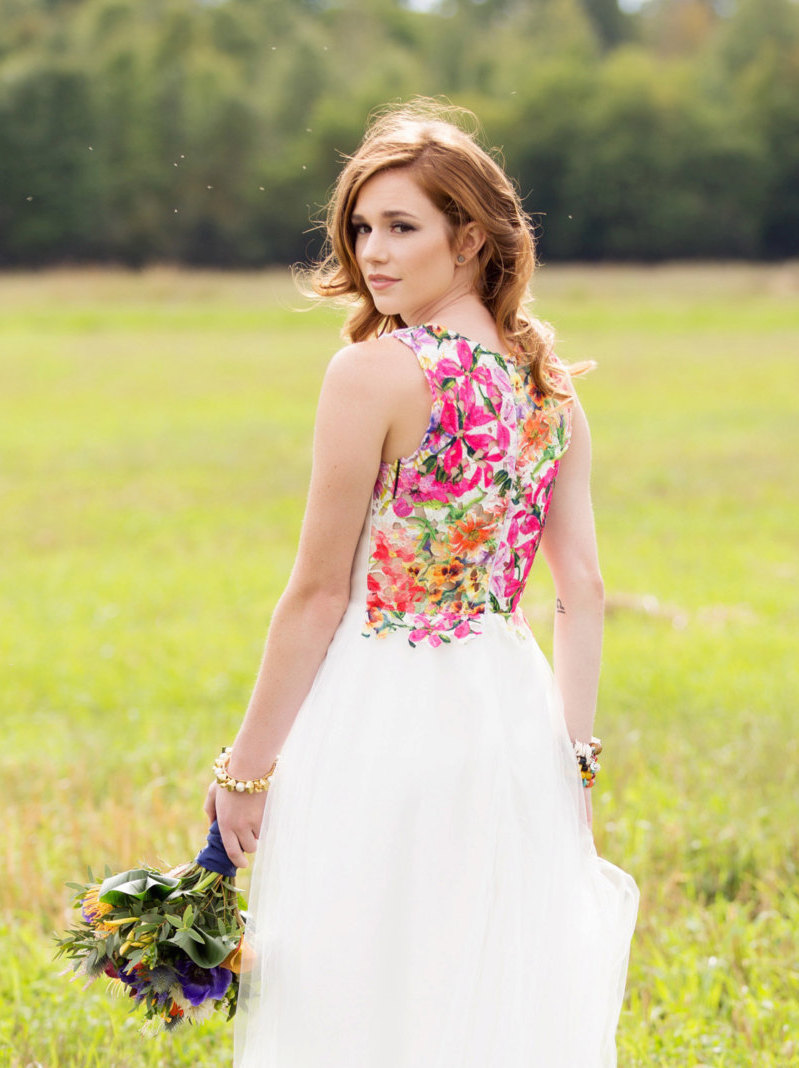 20 Blooming Gorgeous Floral Wedding Dresses from Etsy | SouthBound Bride