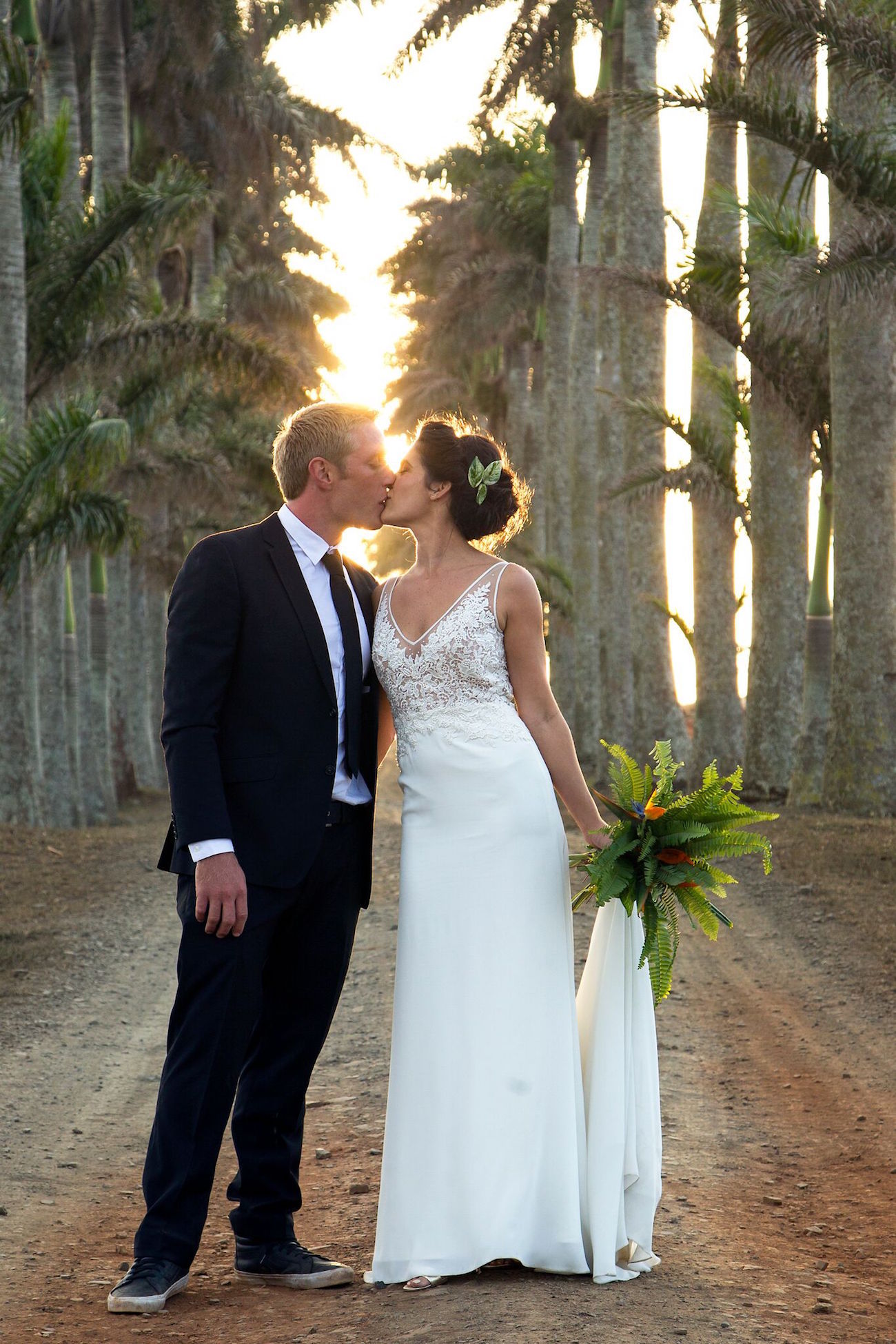 Tropical Bride and Groom