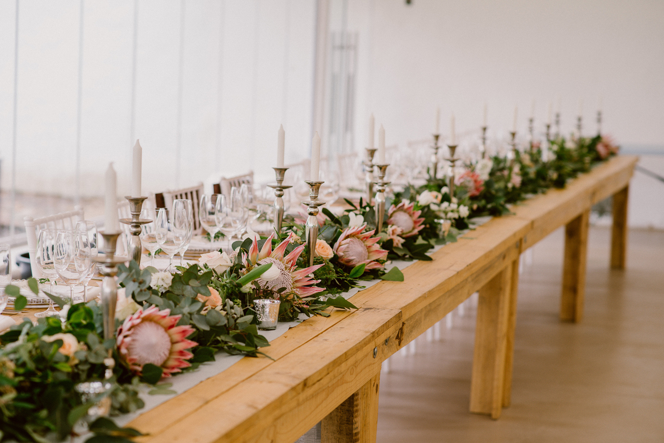 King Protea Floral Runner | Image: Lad & Lass Photography
