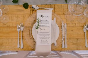 Place Setting with Rosemary Sprig | Image: Lad & Lass Photography