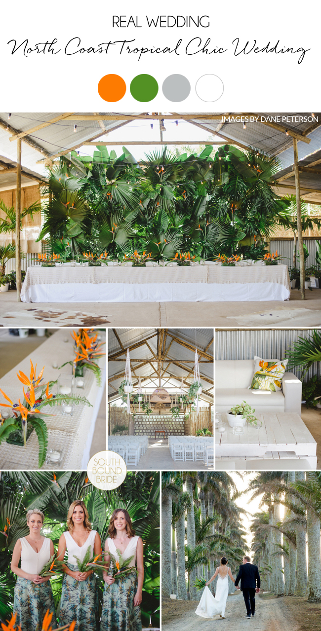 North Coast Tropical Chic Wedding on SouthBound Bride