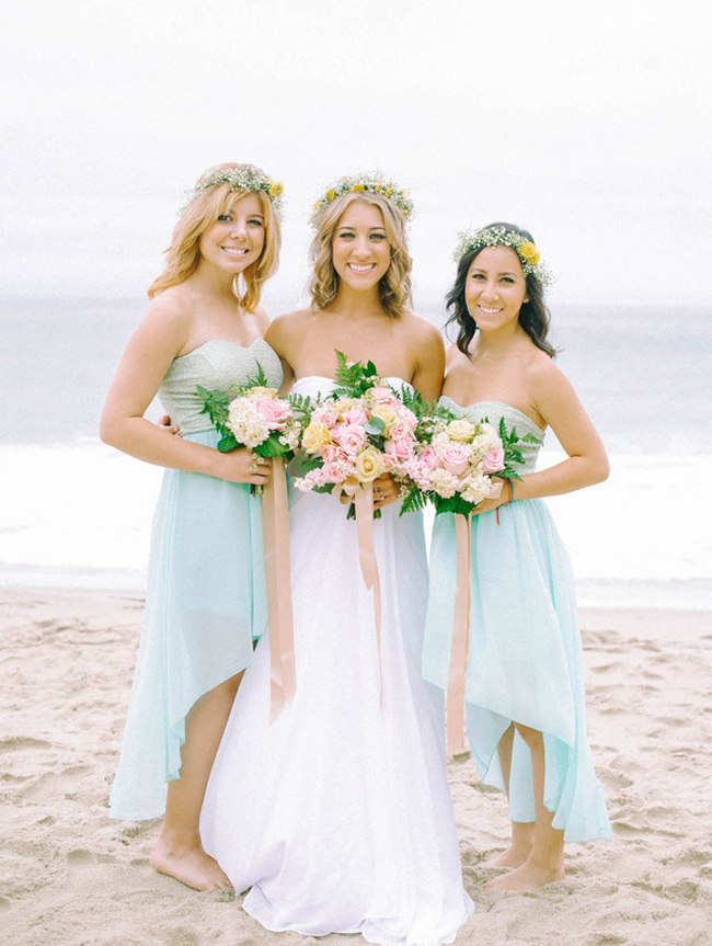 Bridesmaid dresses for the on sale beach