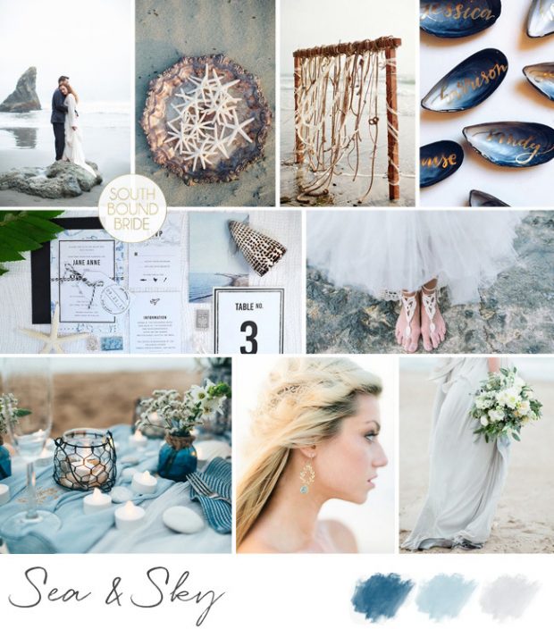 10 Beach Wedding Color Palettes SouthBound Bride