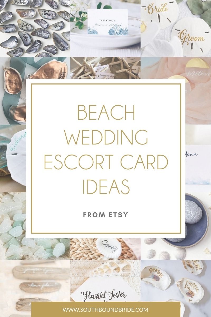 Beach Wedding Escort Card Ideas from Etsy | SouthBound Bride