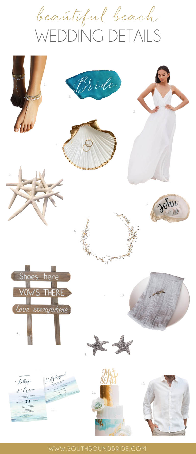 20 Elegant Beach Wedding Accessories