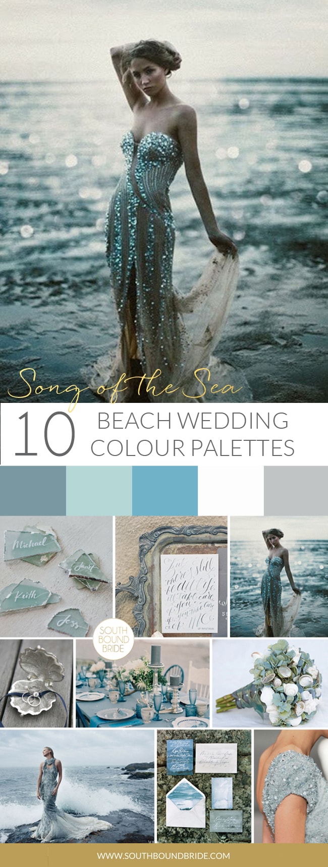 Song of the Sea Beach Wedding Palette | SouthBound Bride