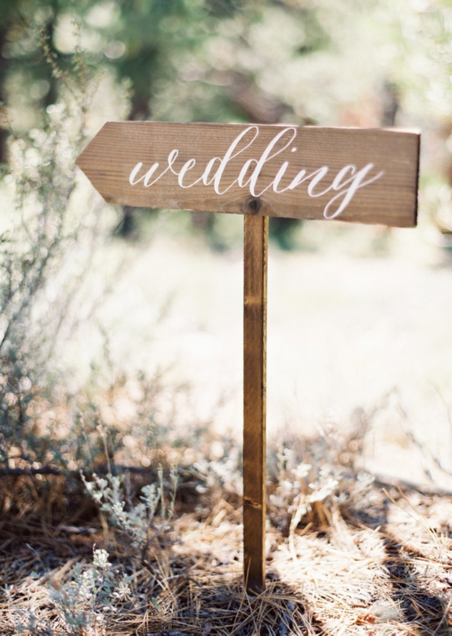 Rustic Wooden Wedding Direction Sign Personalised Vintage Wedding This Way 