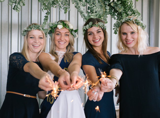 Rustic bridal shop shower dress