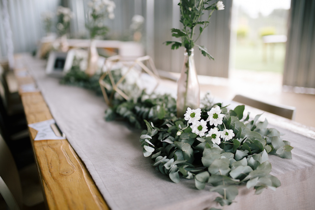 Rustic Glam Bridal Shower Table Decor | Credit: Anike Benade