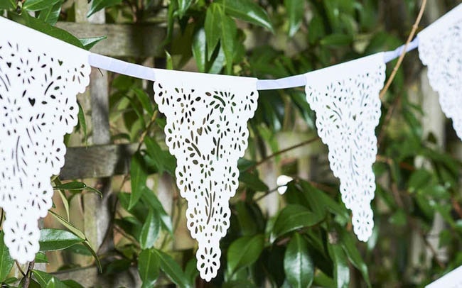 rustic bridal shower bunting