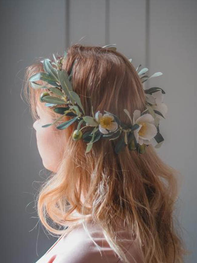 rustic bridal shower flower crown