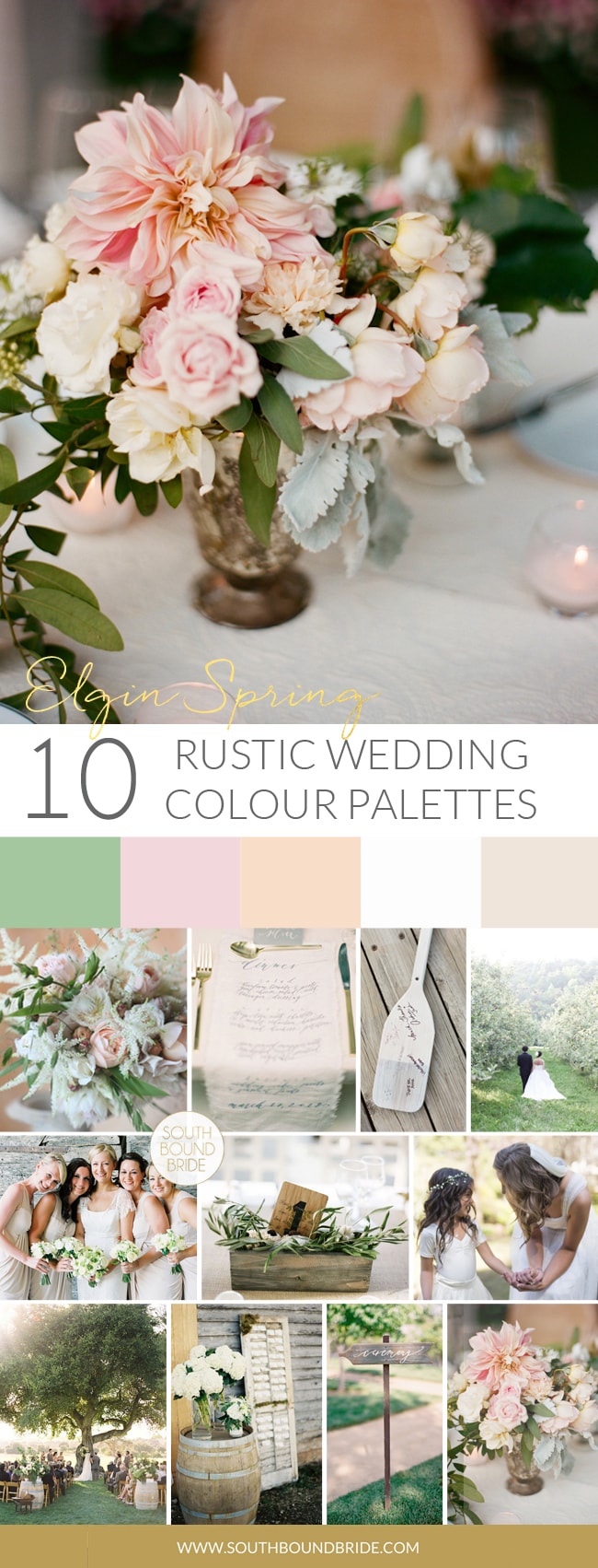 Elgin Spring Rustic Wedding Palette | SouthBound Bride