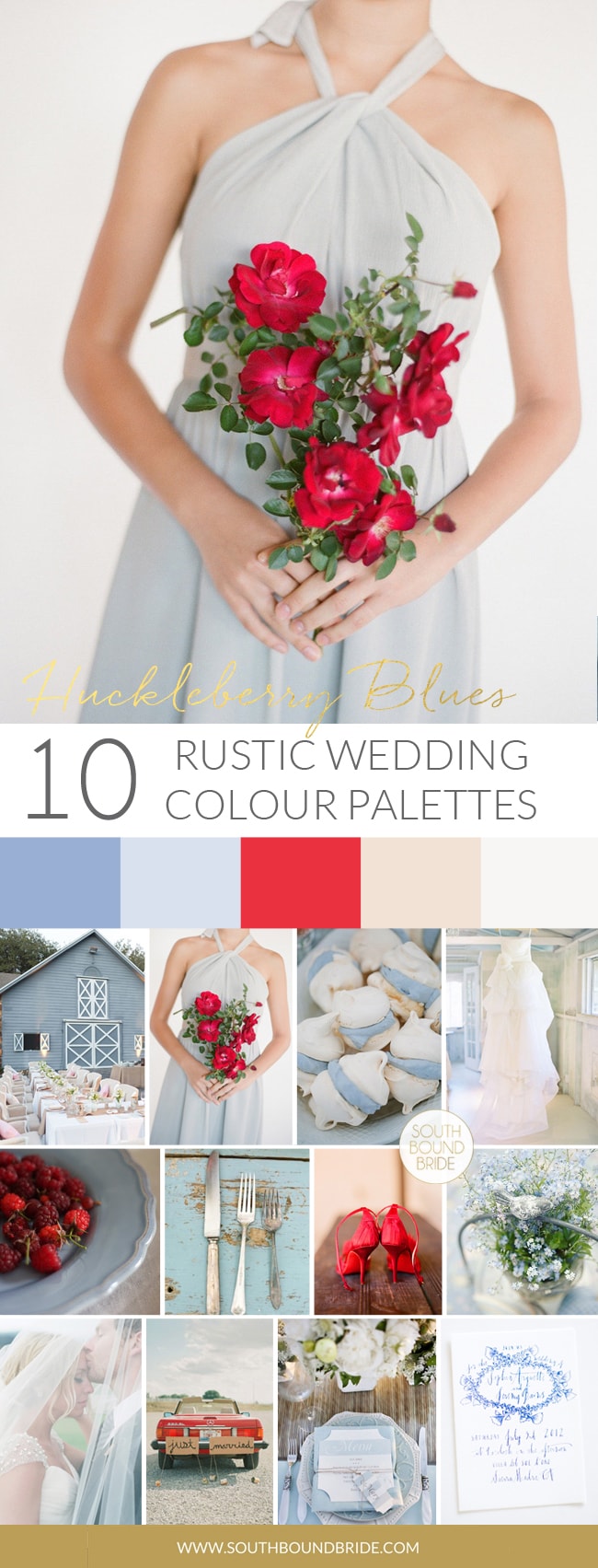 Huckleberry Blues Rustic Wedding Palette | SouthBound Bride