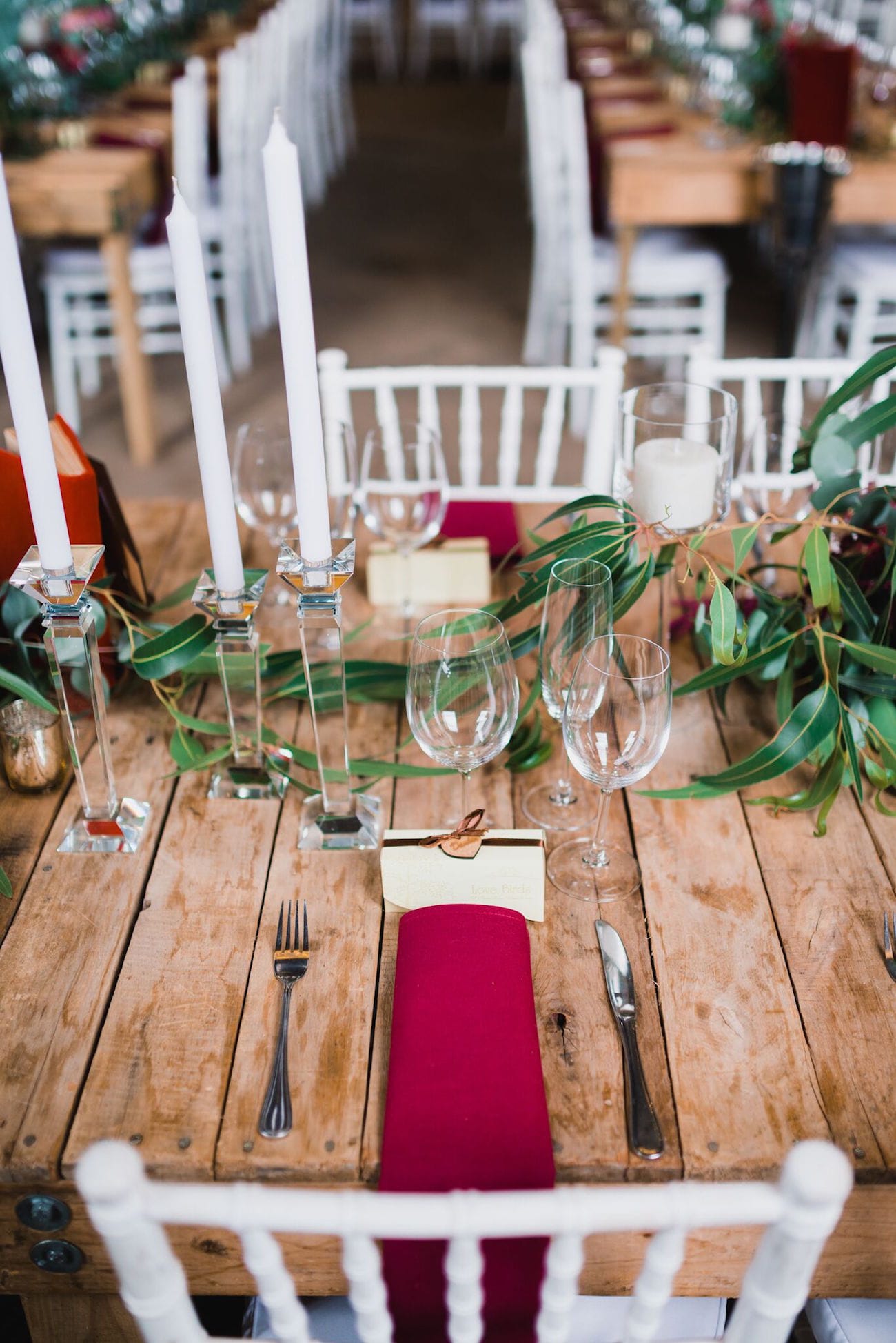 Rustic wood table place setting | Credit: Matthew Carr