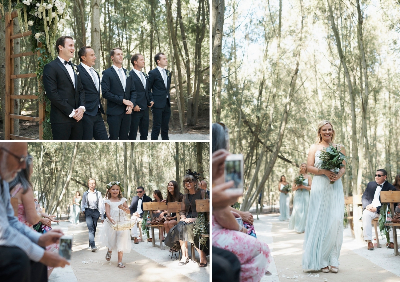 Forest Wedding Ceremony | Image: Knit Together Photography