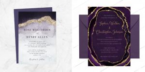 Marble & Geode Wedding Invitations