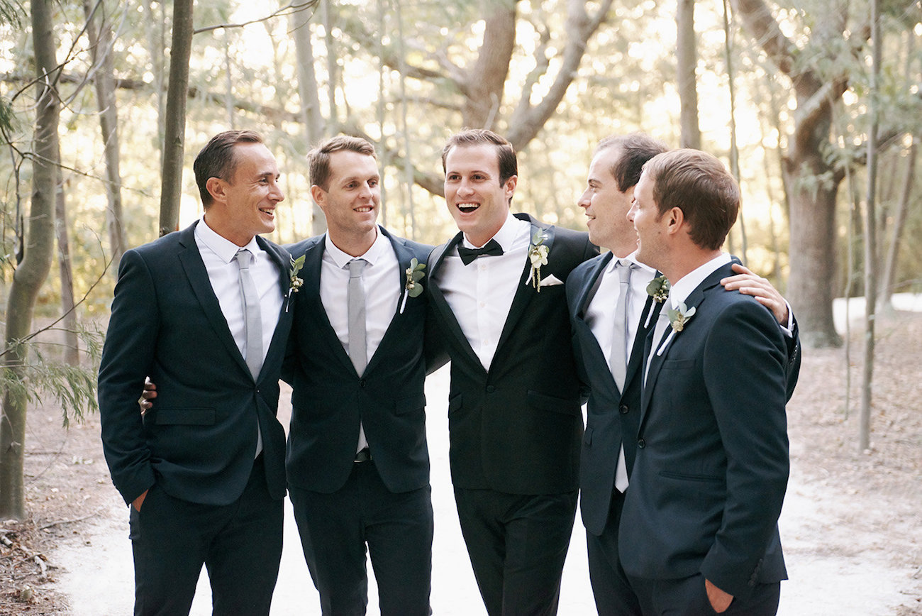 Groomsmen in Black Suits | Image: Knit Together Photography