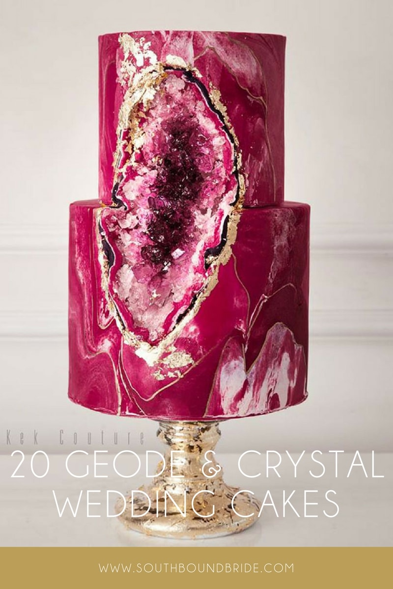 20 Geode & Crystal Wedding Cakes | SouthBound Bride