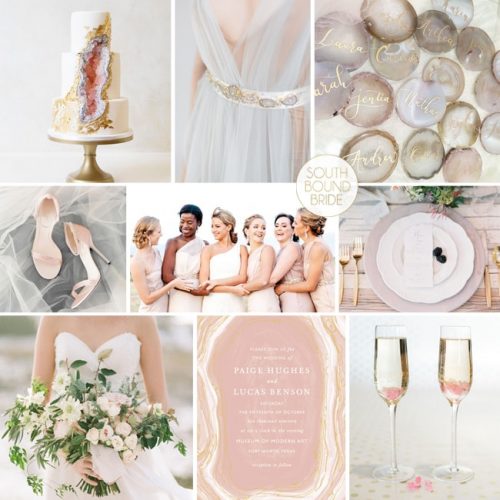 White Agate Geology Wedding Inspiration Board | SouthBound Bride