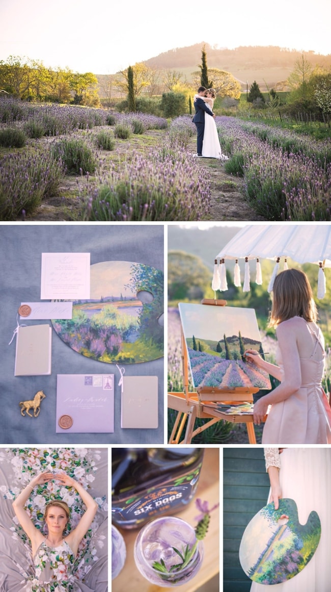 Lavender Fields Impressionist Wedding Inspiration by Mary Ann Art & Natasha Taljard Photography | SouthBound Bride