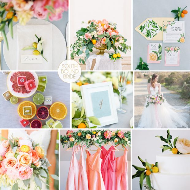 Summer Citrus Wedding Inspiration Board | SouthBound Bride