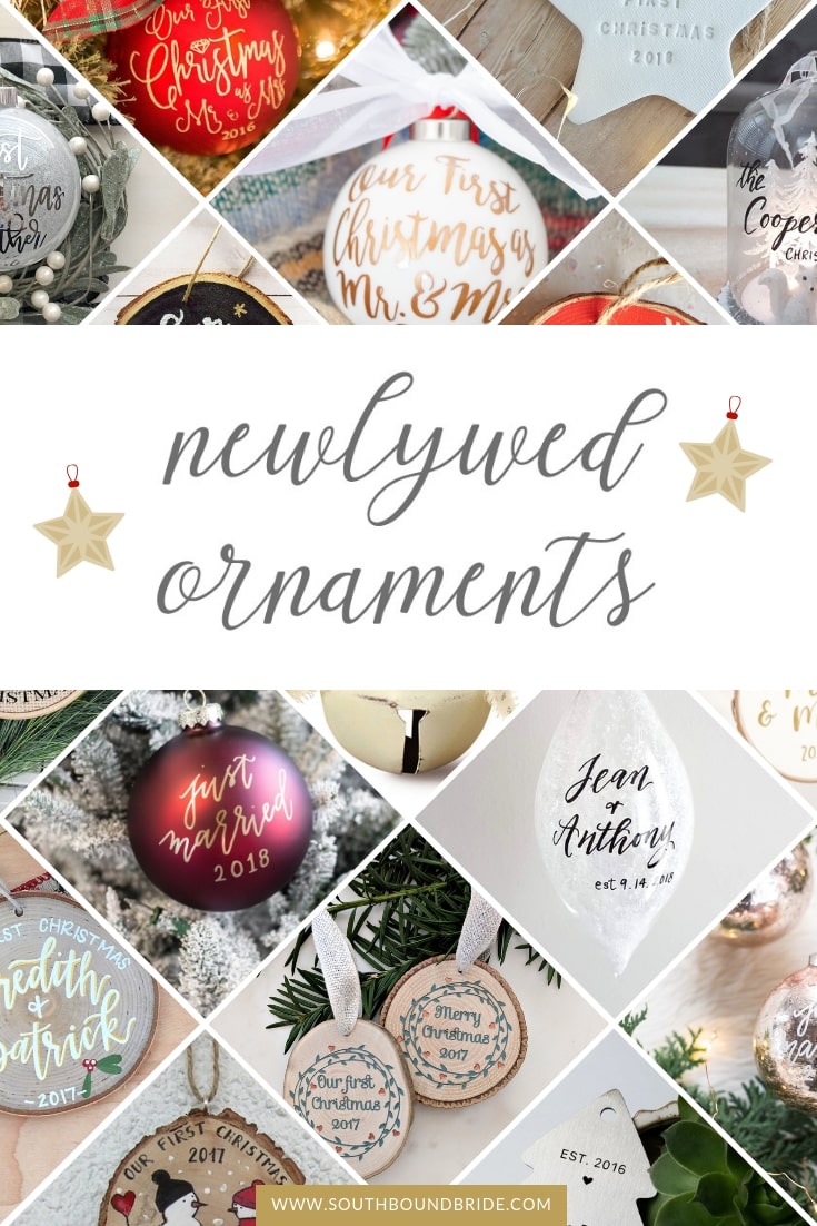 Just married ornaments deals 2016