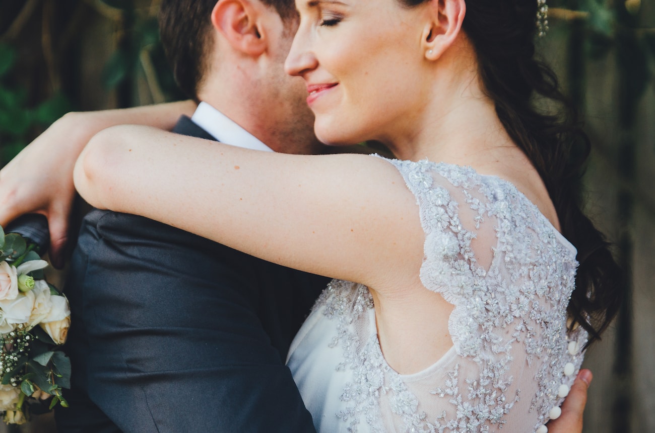 Silver Lace Wedding Dress | Credit: Yeah Yeah Photography