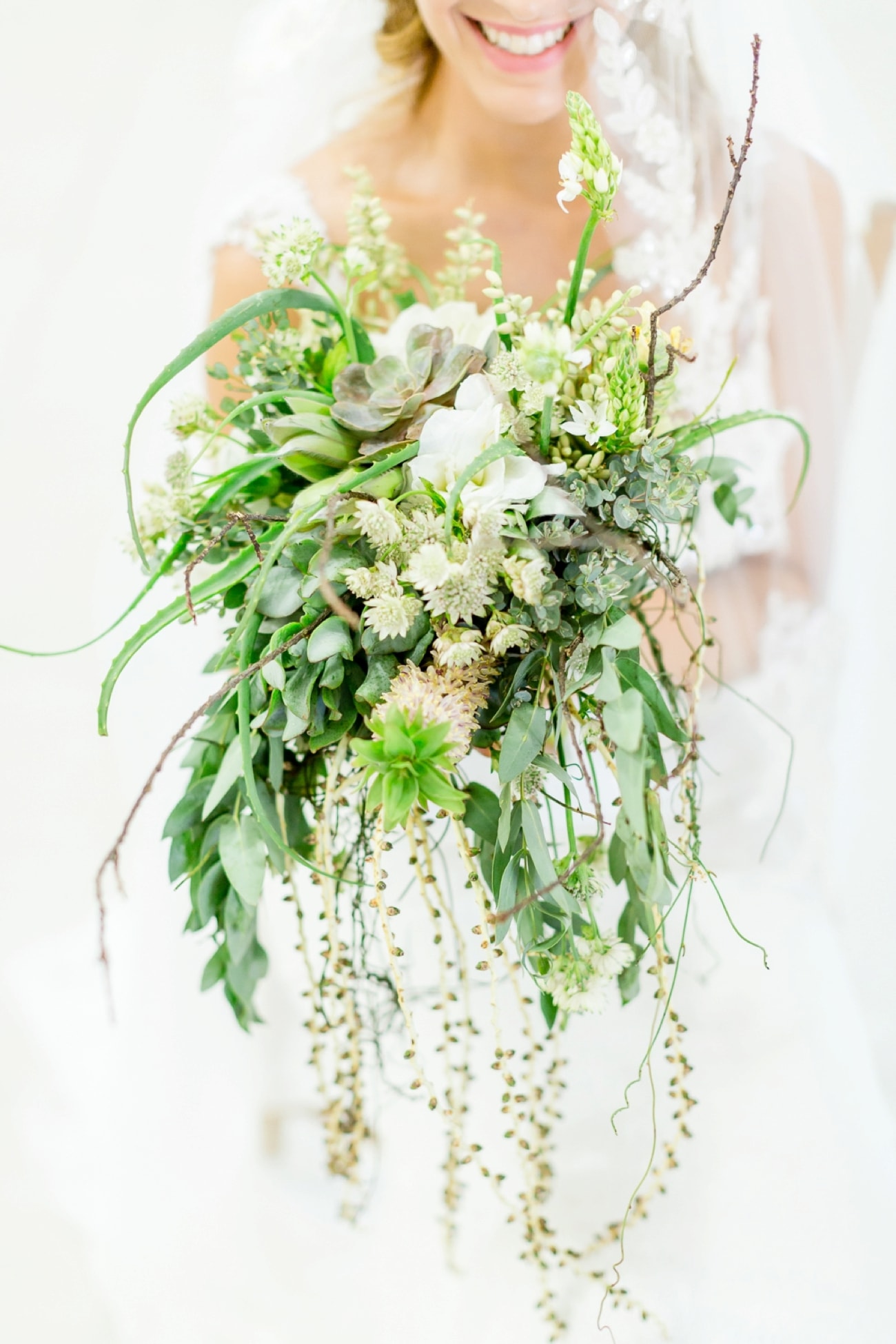 Lush Succulent & Greenery Bouquet | Credit: Grace Studios / Absolute Perfection