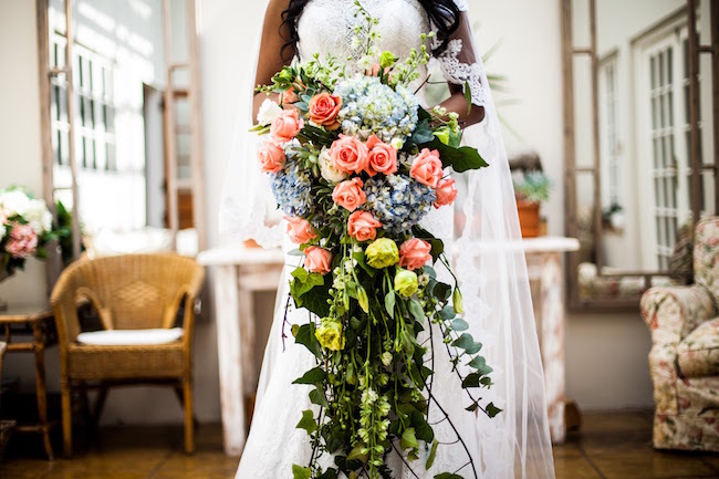 Pastel Wedding Bouquet | Credit: African Bear Photography