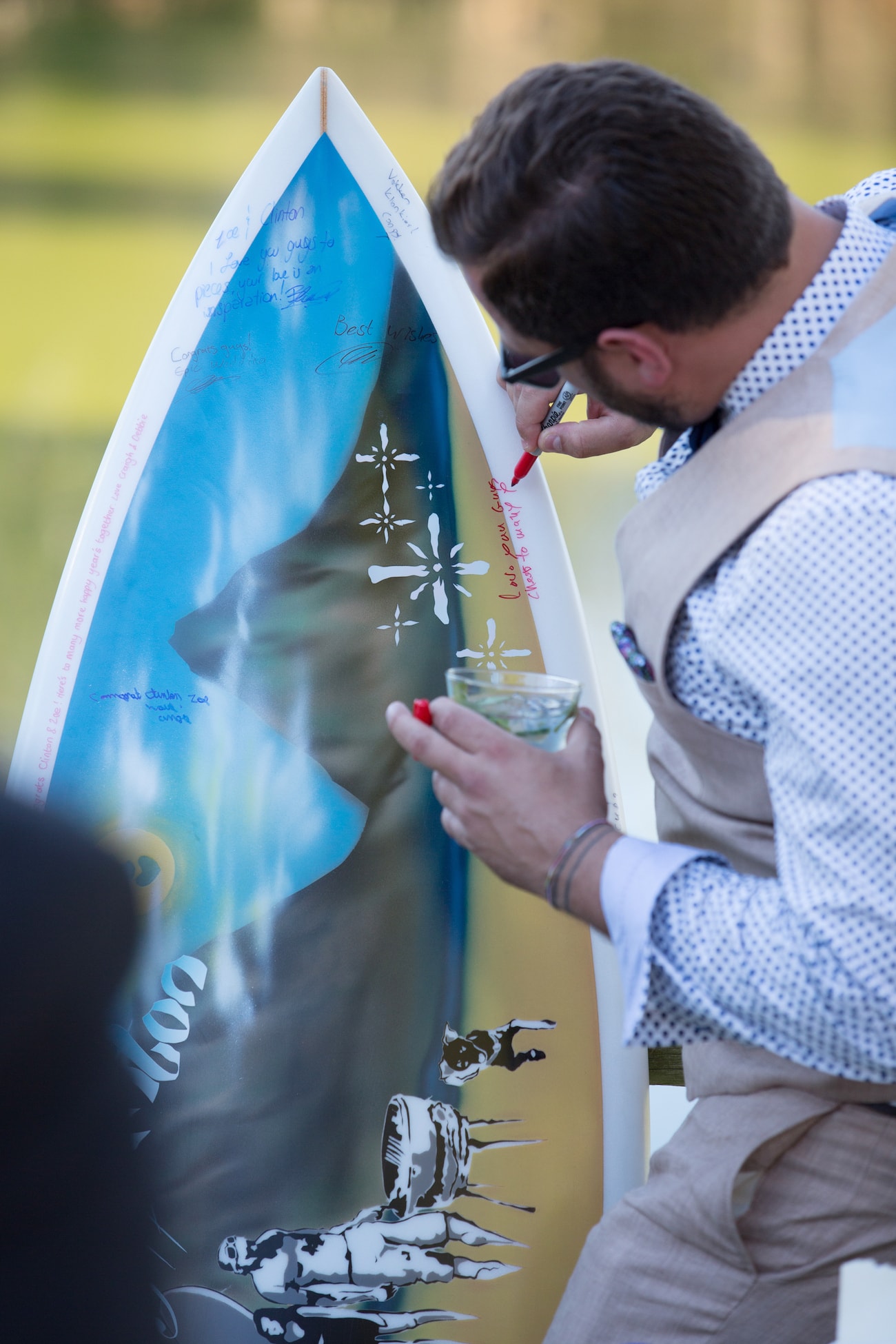 Surfboard Guest Book | Credit: Vivid Blue