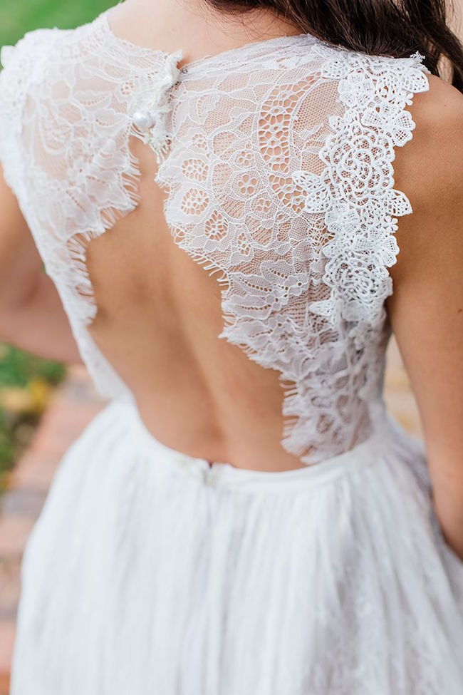 Backless Lace Wedding Dress | Credit: Werner J Photography