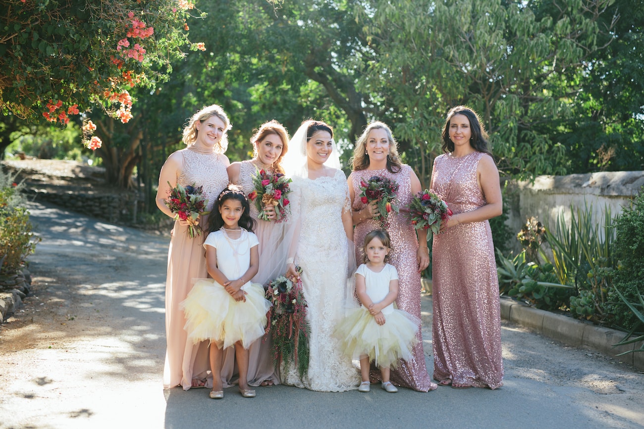 Sequin and Tulle Bridesmaid and Flower Girl Dresses | Credit: Vivid Blue