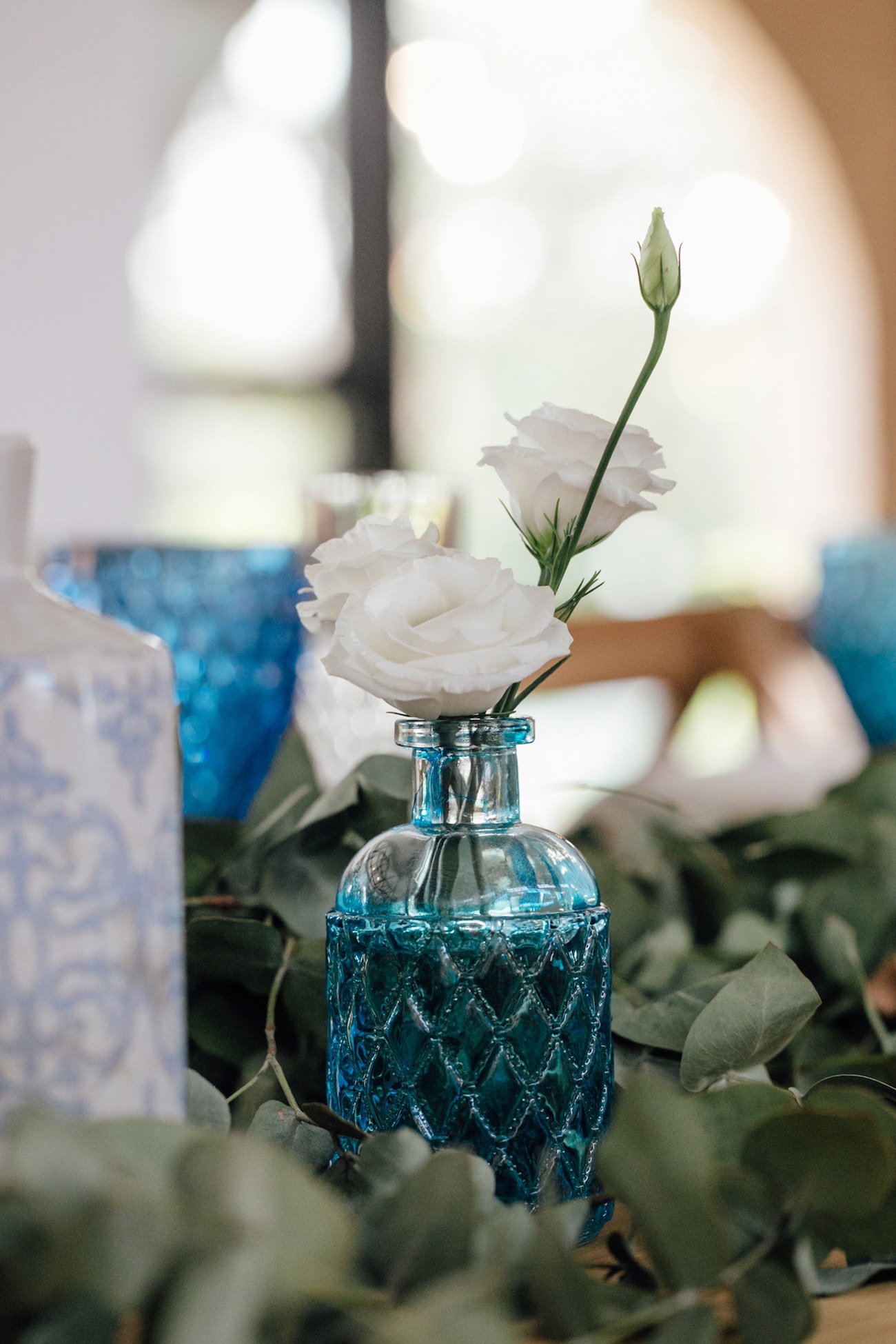 Blue Glass Bud Vase | Credit: Page & Holmes