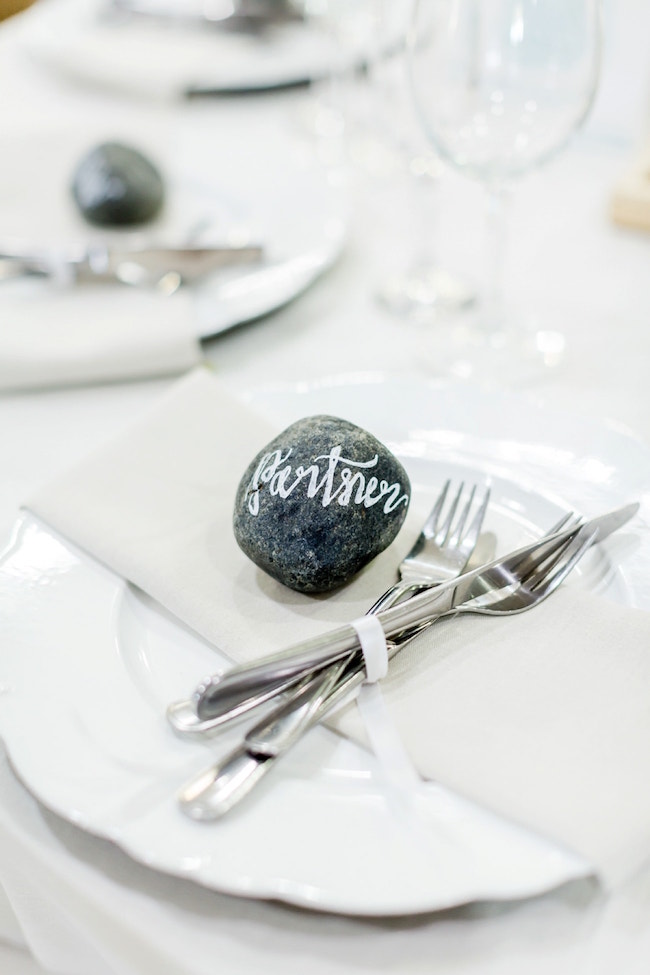 Calligraphy Stones Place Marker | Credit: Grace Studios / Absolute Perfection