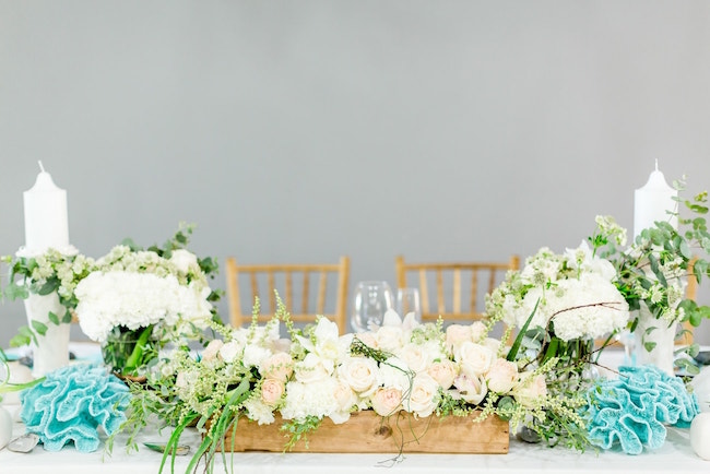 Beach Wedding Centerpiece | Credit: Grace Studios / Absolute Perfection