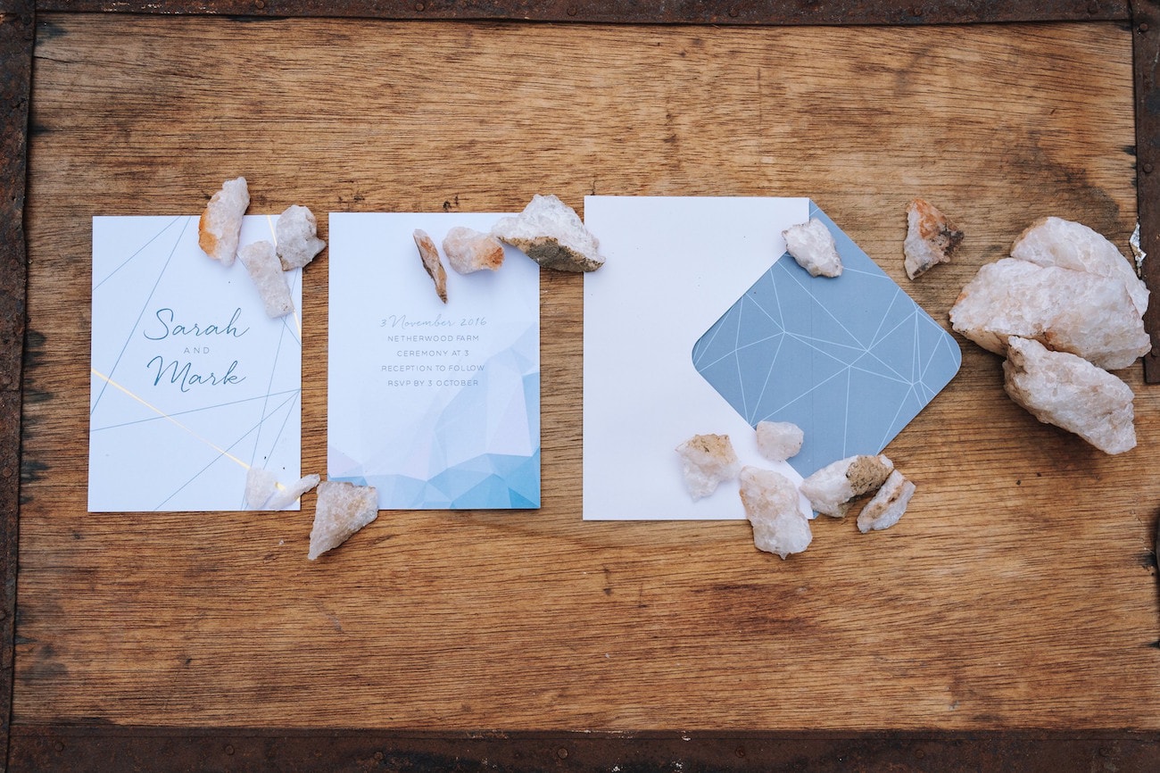 Natural Geometric Invitation Suite | Credit: The Shank Tank