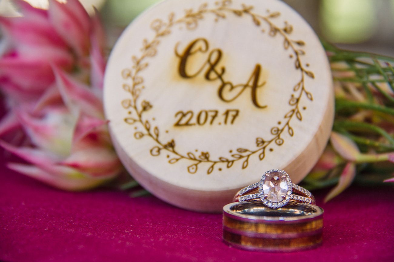 Rings & Ring Box | Joyous Jewel Tone Winter Wedding | Credit: Dust and Dreams Photography