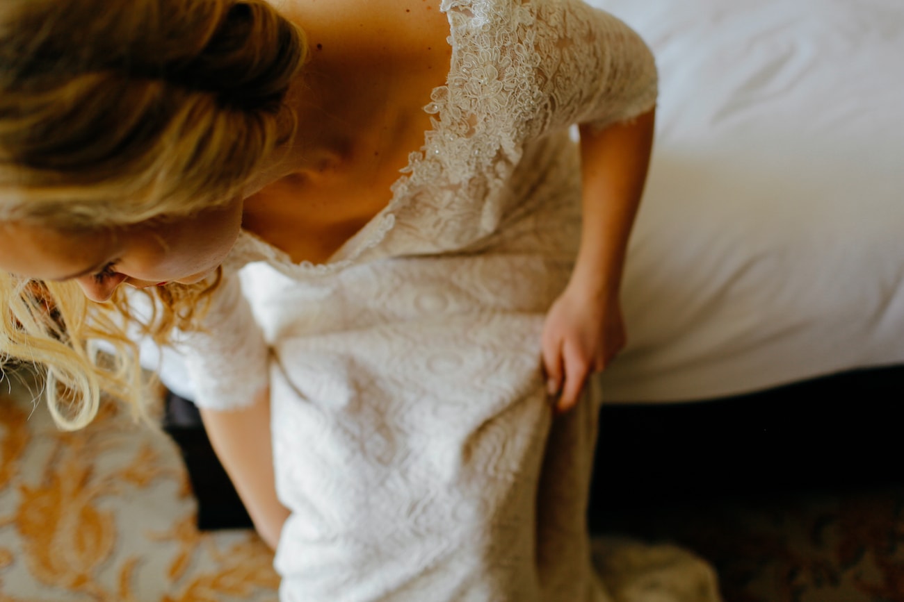 Lace Wedding Dress | Vintage Chic City Wedding at the Cape Town Club | Credit: Duane Smith