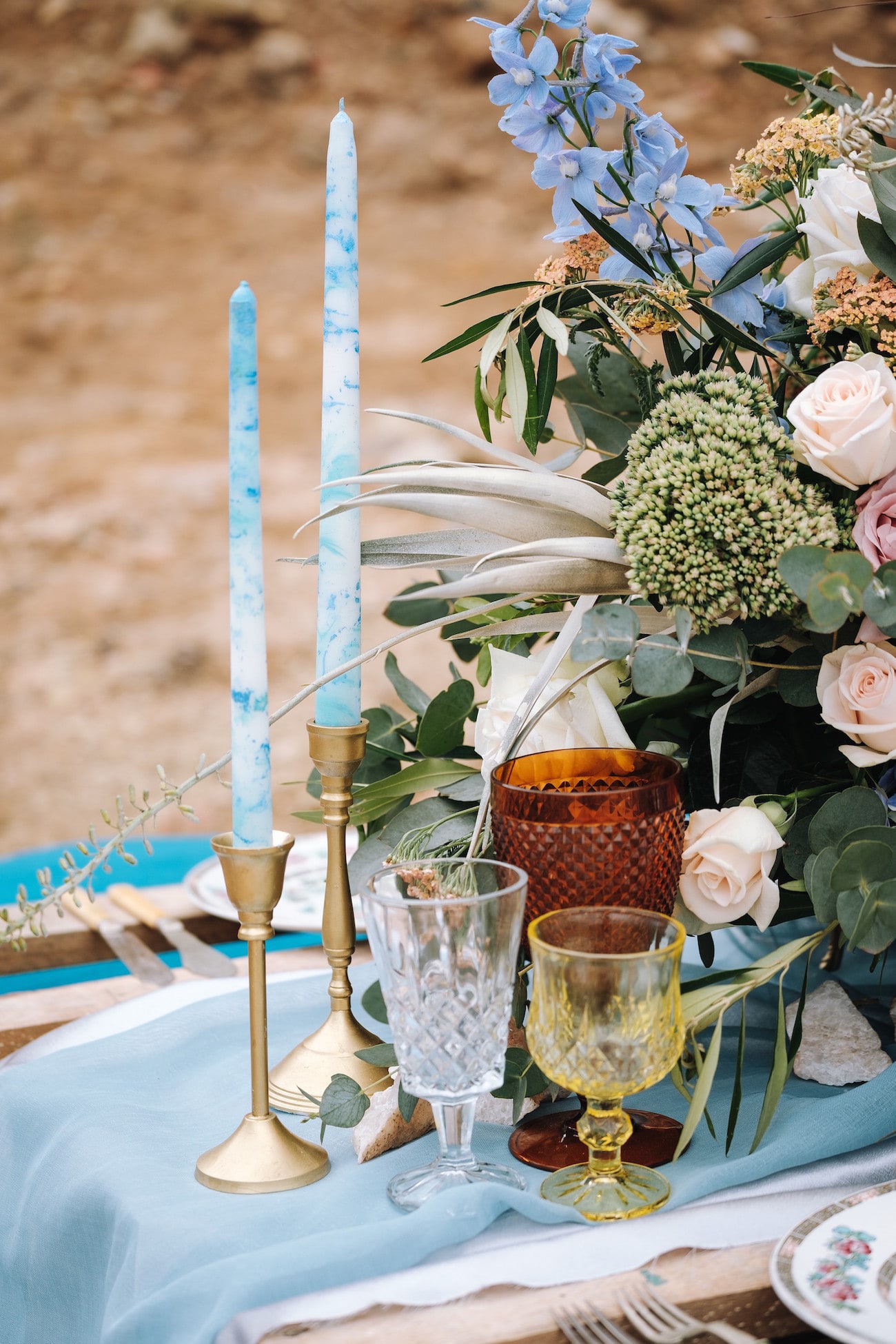 Boho Luxe Centerpiece | Atmospheric Wedding Inspiration | Credit: The Shank Tank