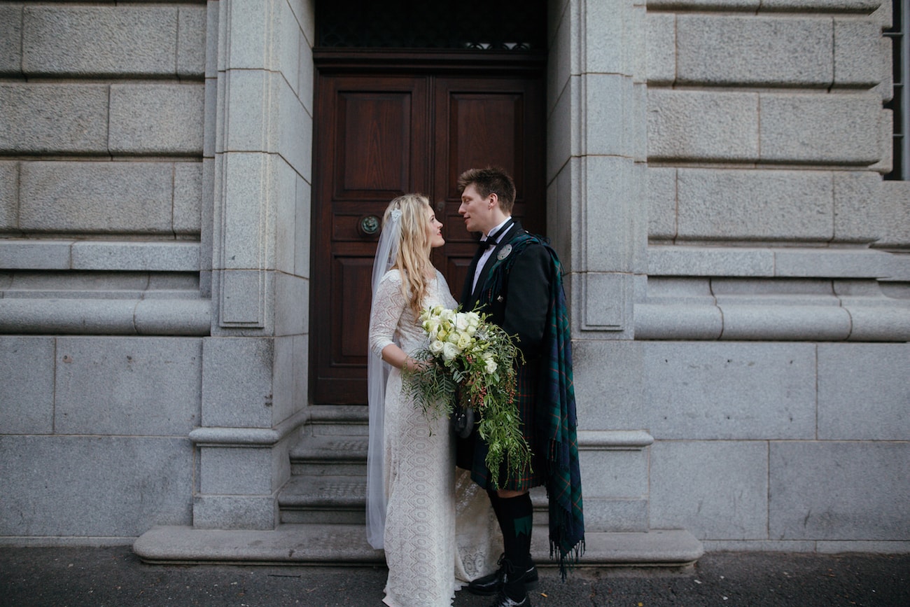 Bride and Groom | Vintage Chic City Wedding at the Cape Town Club | Credit: Duane Smith