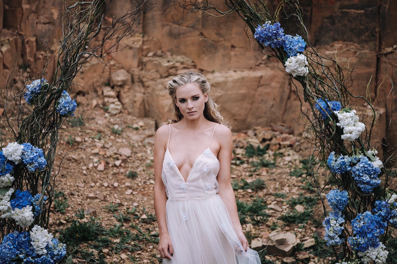 Floral Ceremony Arch | Atmospheric Wedding Inspiration | Credit: The Shank Tank