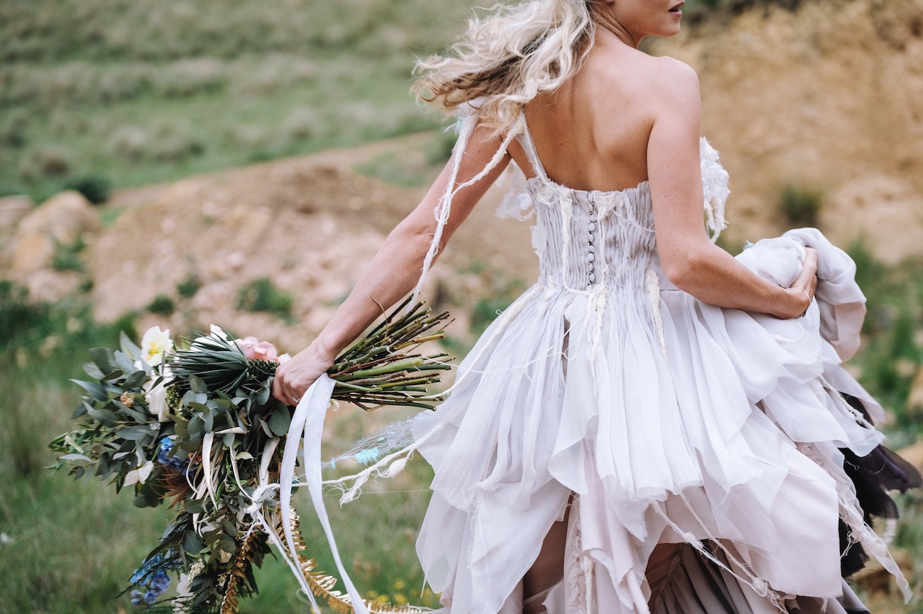 Boho Natural Bride | Atmospheric Wedding Inspiration | Credit: The Shank Tank