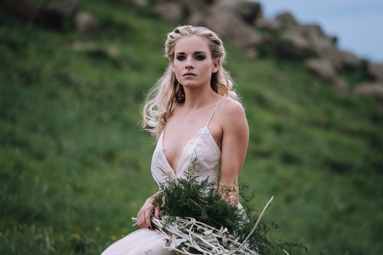 Boho Wedding Dress | Atmospheric Wedding Inspiration | Credit: The Shank Tank