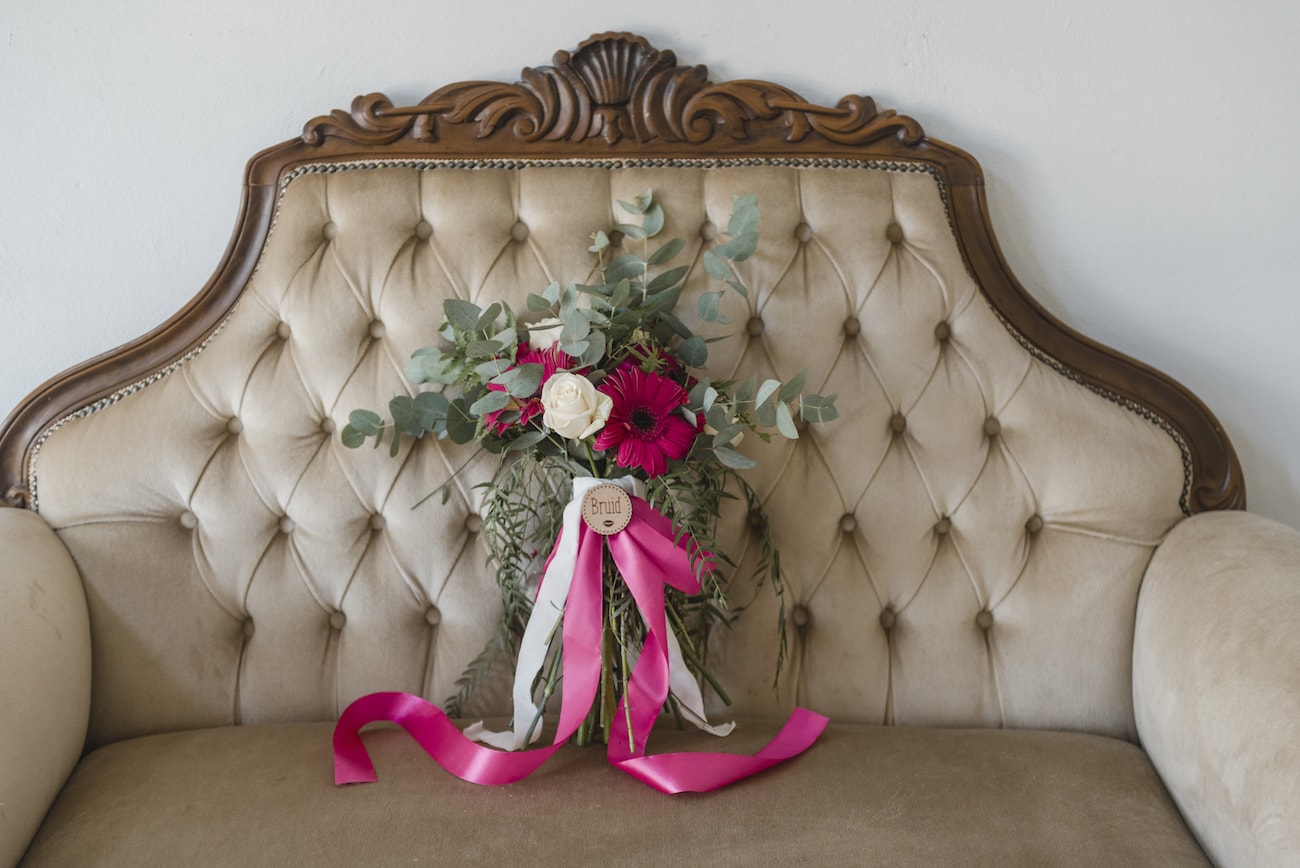 Magenta Ribbon Bouquet | Credit: Wynand van der Merwe