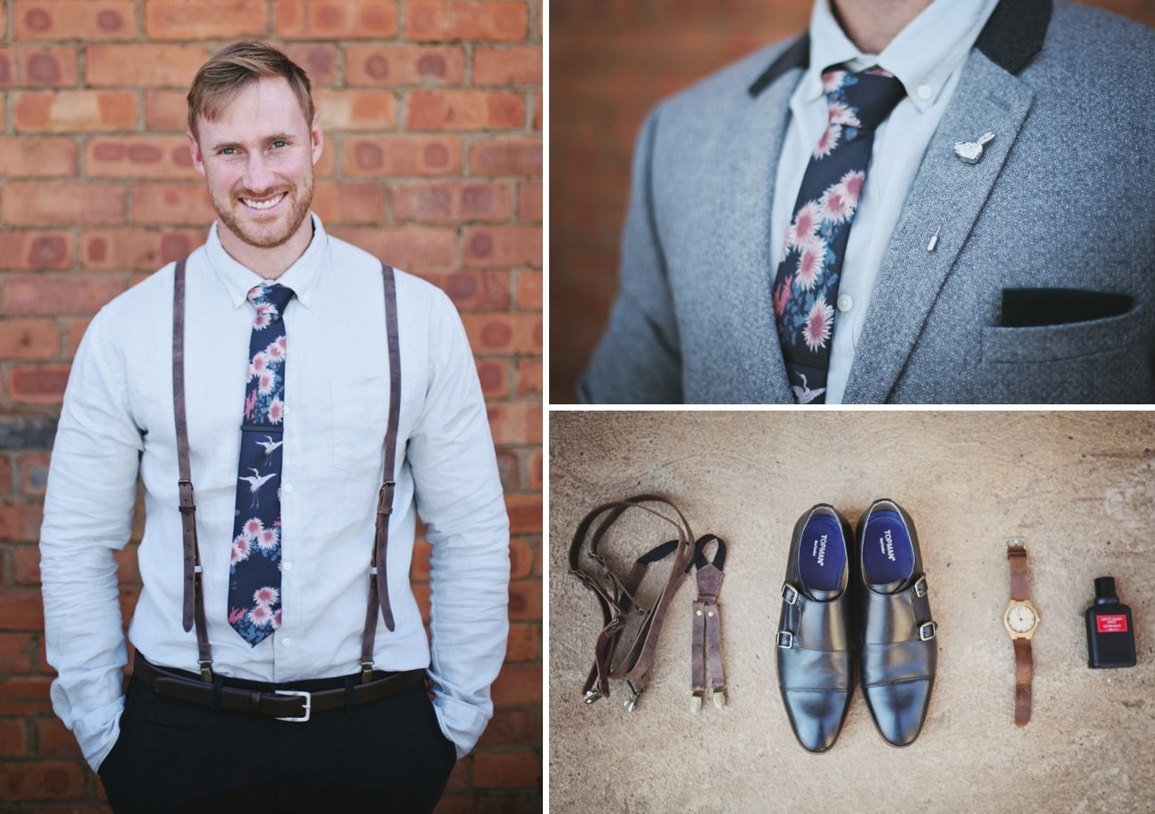 Floral Groom's Tie | Credit: Carmen Roberts (6)