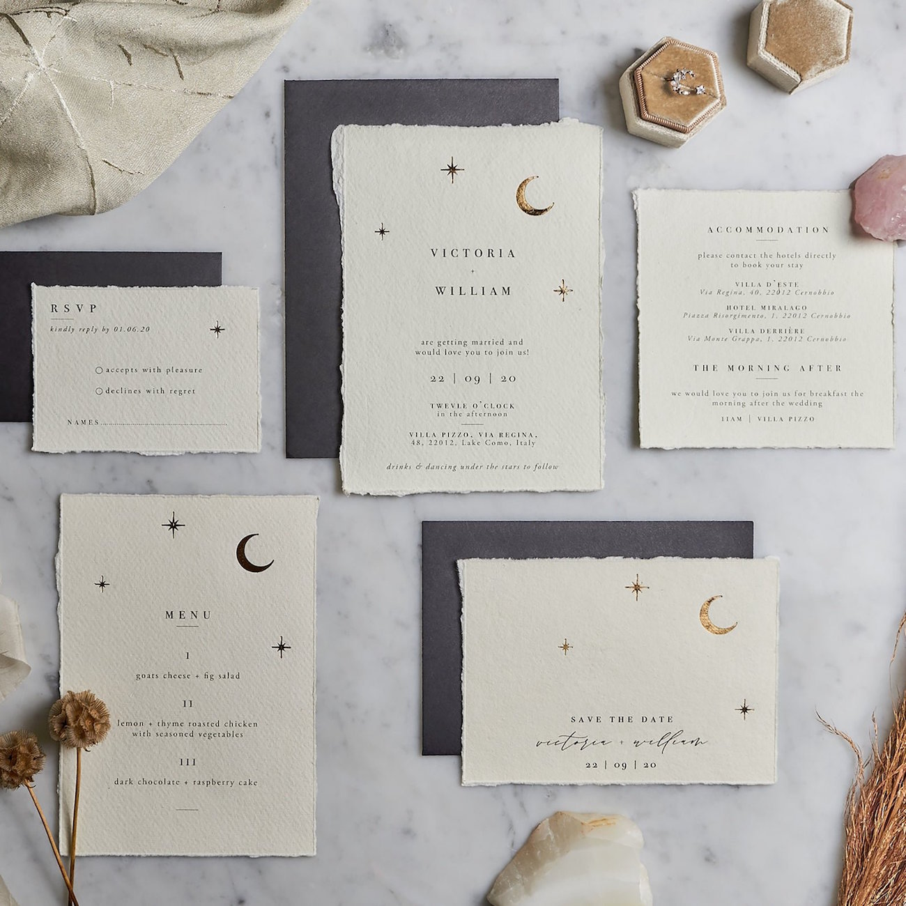 celestial wedding invitations